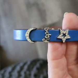 Keep Collective Blue Leather Single Bracelet with 4 Charms